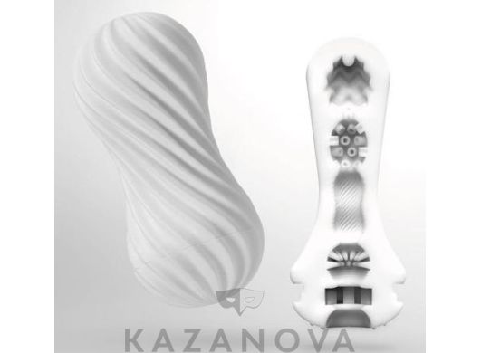 Мастурбатор Tenga FLEX Silky White со спирально-ребристым гибким корпусом