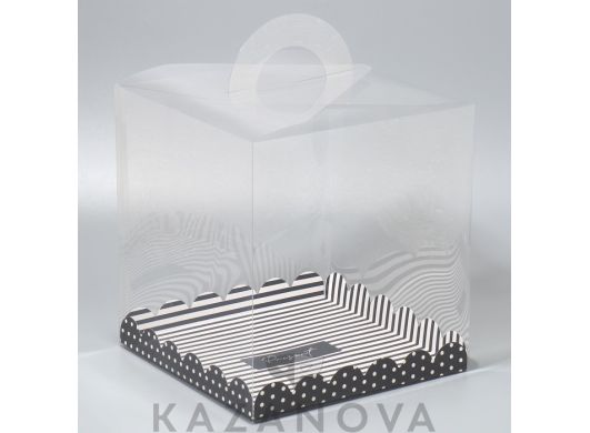 Подарочная коробка "Present" прозрачная 1 шт. 26*26*28 см
