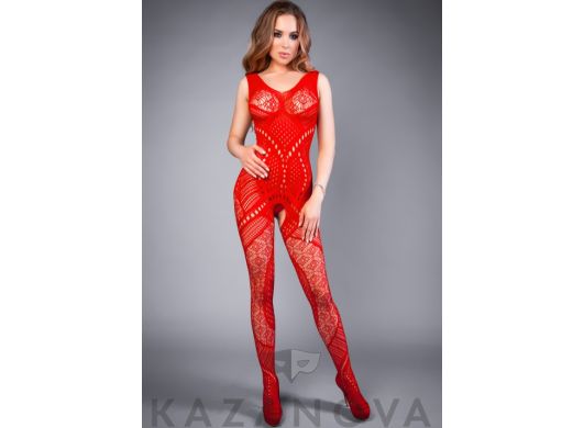 Костюм-сетка Le Frivole Costumes Impulse без рукавов c узором "геометрия" и вырезом в шаге