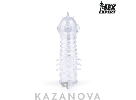 Насадка Sex Expert New Shape с усиками прозрачная