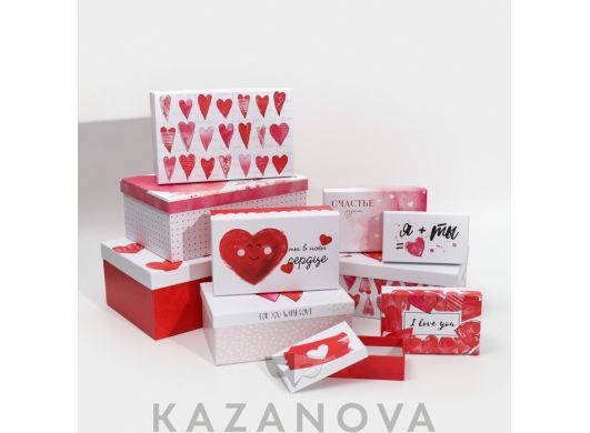 Подарочная коробка "Любовь повсюду" 12*6,5*4 1 шт.