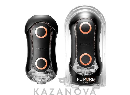 Разборный мастурбатор Tenga Flip Orb Strong ORANGE CRASH черный