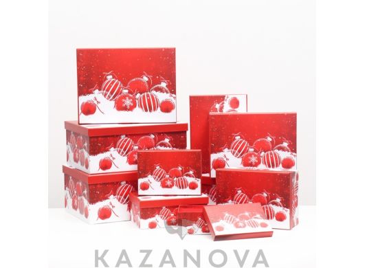 Подарочная коробка "Новогодние игрушки" 1шт. 30,5х23х13 см