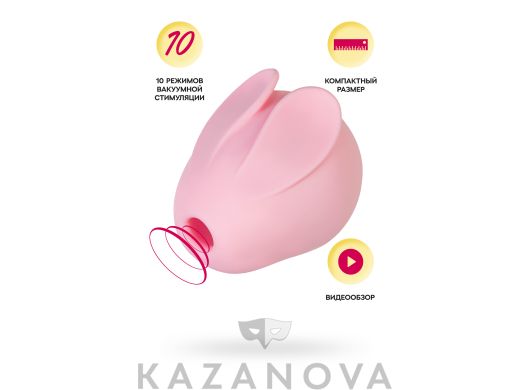 Бесконтактный вакуум-волновой стимулятор клитора Qli by Flovetta Bun розовый